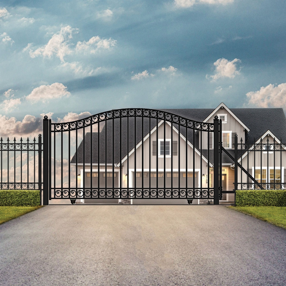 14x6 ft Steel Sliding Driveway Gate