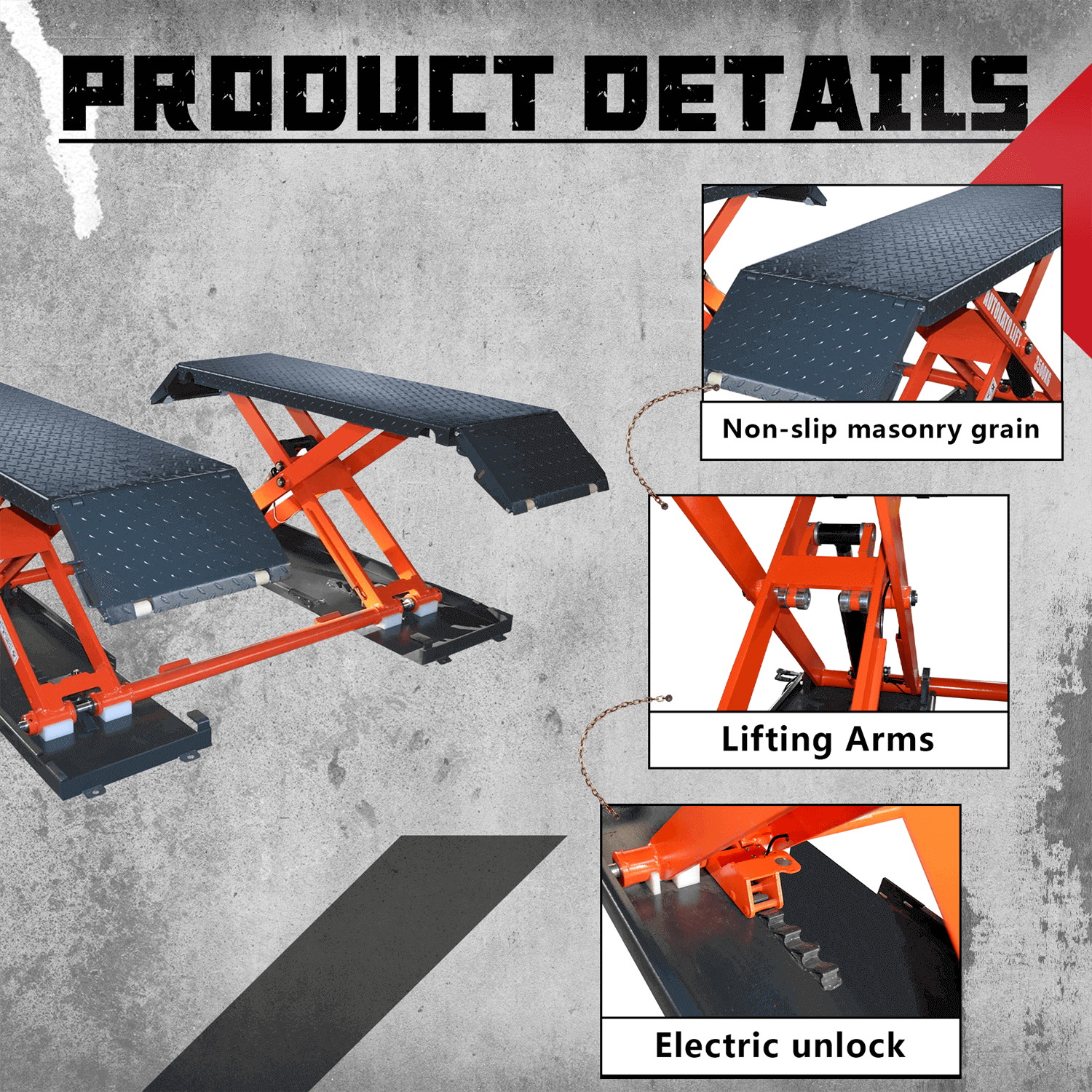 Katool KT-X85 8,000 Lbs Mid Rise Scissor Lift