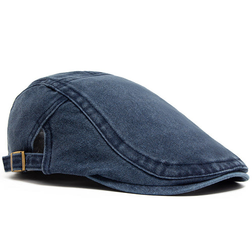 Vintage Washed Hat for Men, Forward-Berets, Cotton Casual Versatile
