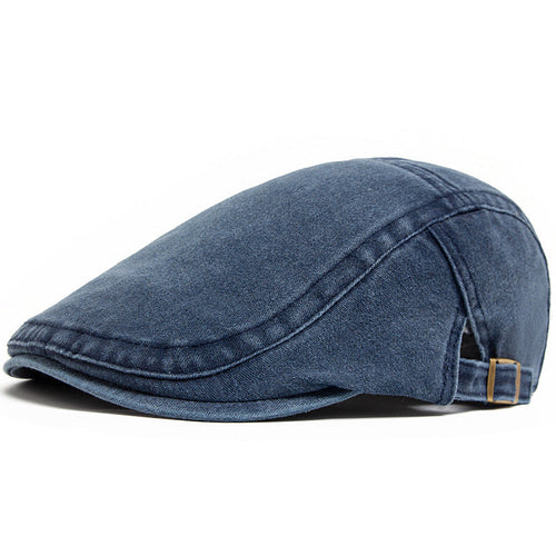 Vintage Washed Hat for Men, Forward-Berets, Cotton Casual Versatile