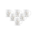 Diva Opal Glass Coffee Mug Set of 6