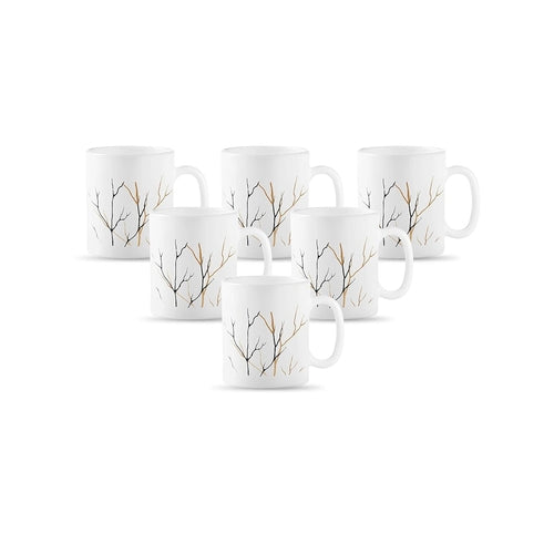 Diva Opal Glass Coffee Mug Set of 6