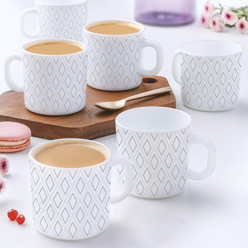 Opalware Tea Coffee Mug Set of 6