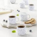 Blue Spring Opalware Coffee Mug Set of 6