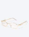 SOLEIL - Clear Lenses, Gold Chrome Frame