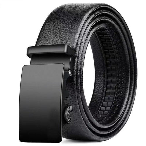 Men's Faux Leather Belt with Automatic Buckle, Fashionable, Classic,