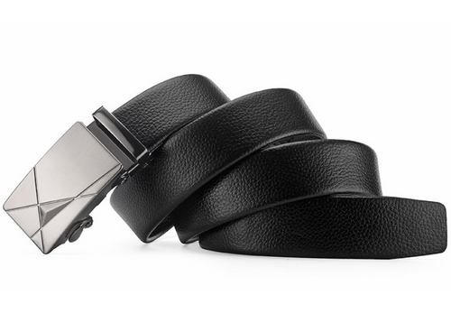Men's Faux Leather Belt with Automatic Buckle, Fashionable, Classic,